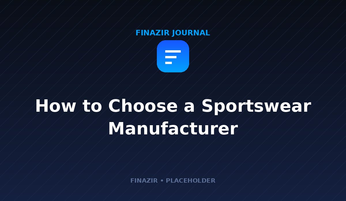 How to Choose a Sportswear Manufacturer: A 2025 Buyer's Guide